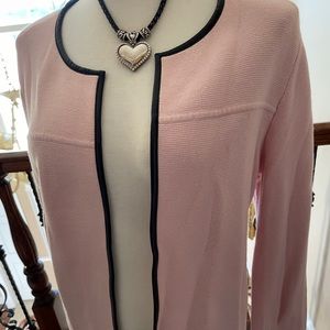Talbots pink knit jacket